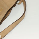 PRADA Shoulder Bag Leather Beige Gold Auth 141810-7