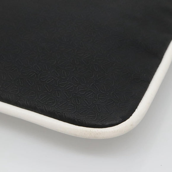 LOEWE Shoulder Bag PVC Black Silver Auth 141812