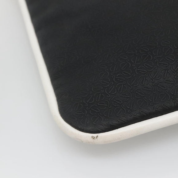 LOEWE Shoulder Bag PVC Black Silver Auth 141812