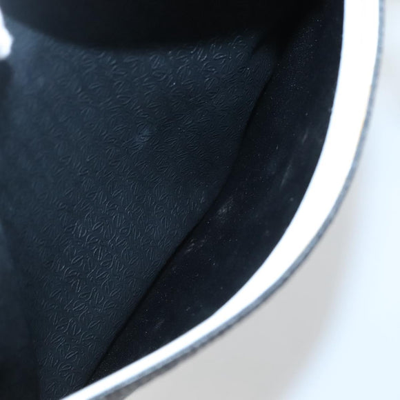 LOEWE Shoulder Bag PVC Black Silver Auth 141812