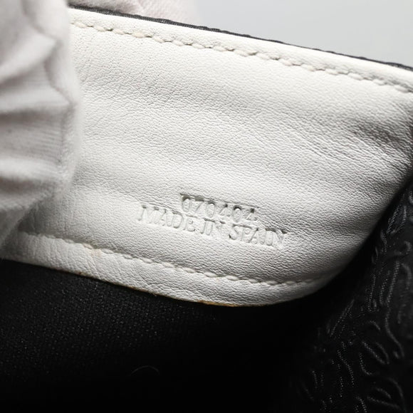 LOEWE Shoulder Bag PVC Black Silver Auth 141812