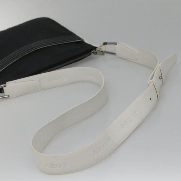 LOEWE Shoulder Bag PVC Black Silver Auth 141812