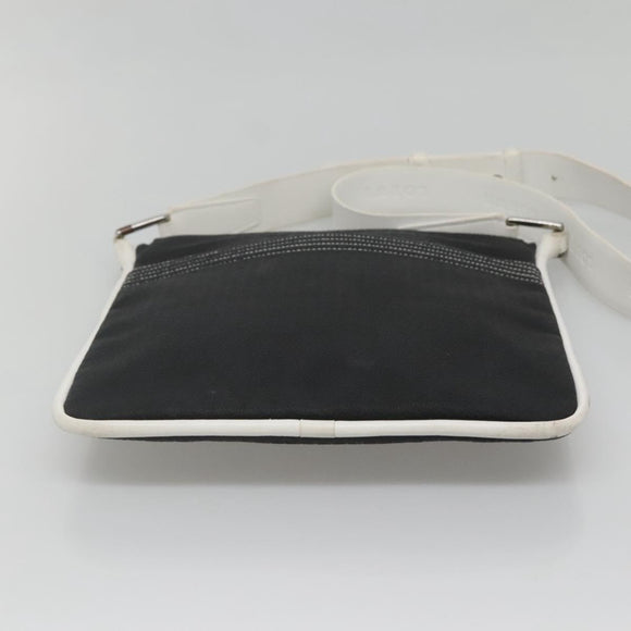 LOEWE Shoulder Bag PVC Black Silver Auth 141812