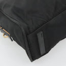 PRADA Hand Bag Nylon Black Gold Auth 141813-14