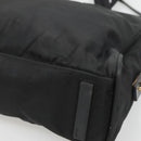 PRADA Hand Bag Nylon Black Gold Auth 141813-15