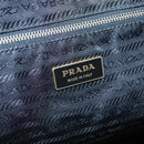 PRADA Hand Bag Nylon Black Gold Auth 141813-19