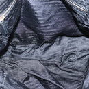 PRADA Hand Bag Nylon Black Gold Auth 141813-11