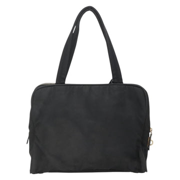 PRADA Hand Bag Nylon Black Gold Auth 141813 - 0