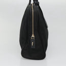 PRADA Hand Bag Nylon Black Gold Auth 141813-3