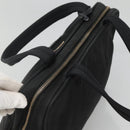 PRADA Hand Bag Nylon Black Gold Auth 141813-6