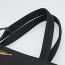 PRADA Hand Bag Nylon Black Gold Auth 141813-8
