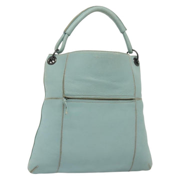 BOTTEGA VENETA Shoulder Bag Leather Light Blue 115778 Auth 141815