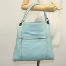 BOTTEGA VENETA Shoulder Bag Leather Light Blue 115778 Auth 141815-21