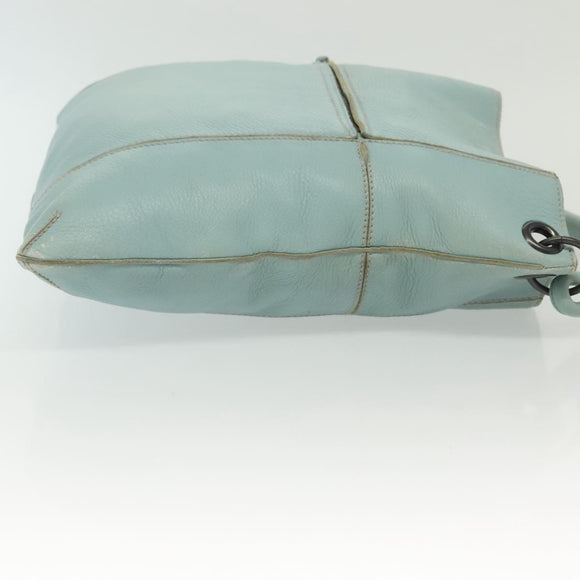 BOTTEGA VENETA Shoulder Bag Leather Light Blue 115778 Auth 141815