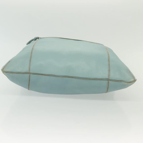 BOTTEGA VENETA Shoulder Bag Leather Light Blue 115778 Auth 141815