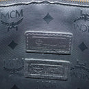 MCM Vicetos Logogram Shoulder Bag PVC Leather Black Gold Auth 141816-17