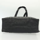 MCM Vicetos Logogram Shoulder Bag PVC Leather Black Gold Auth 141816-5