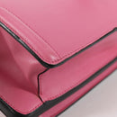 PRADA Bell Hand Bag Leather 2way Pink Gold Auth 141818M-14