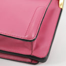 PRADA Bell Hand Bag Leather 2way Pink Gold Auth 141818M-15