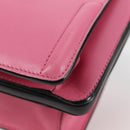 PRADA Bell Hand Bag Leather 2way Pink Gold Auth 141818M-17