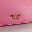 PRADA Bell Hand Bag Leather 2way Pink Gold Auth 141818M-18