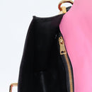 PRADA Bell Hand Bag Leather 2way Pink Gold Auth 141818M-22