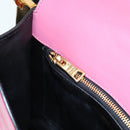 PRADA Bell Hand Bag Leather 2way Pink Gold Auth 141818M-23