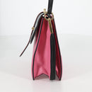 PRADA Bell Hand Bag Leather 2way Pink Gold Auth 141818M-3