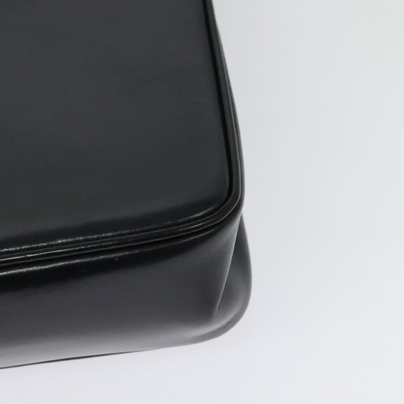 CELINE Horse Carriage Shoulder Bag Leather Navy Gold Auth 141819