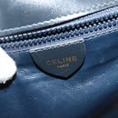 CELINE Horse Carriage Shoulder Bag Leather Navy Gold Auth 141819-18