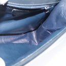 CELINE Horse Carriage Shoulder Bag Leather Navy Gold Auth 141819-19