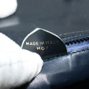 CELINE Horse Carriage Shoulder Bag Leather Navy Gold Auth 141819-12