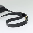 CELINE Horse Carriage Shoulder Bag Leather Navy Gold Auth 141819-7