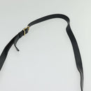 CELINE Horse Carriage Shoulder Bag Leather Navy Gold Auth 141819-8