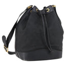 GUCCI GG Canvas Shoulder Bag Black Gold 001 2854 1627 Auth 141820-1