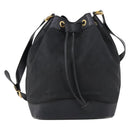 GUCCI GG Canvas Shoulder Bag Black Gold 001 2854 1627 Auth 141820-13