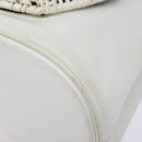 Salvatore Ferragamo Gancini Hand Bag Rattan White Gold Auth 141821-8