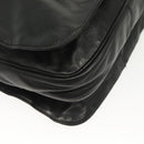 LOEWE Anagram Shoulder Bag Leather Black Gold Auth 141825-9