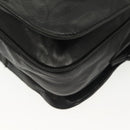 LOEWE Anagram Shoulder Bag Leather Black Gold Auth 141825-14