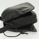 LOEWE Anagram Shoulder Bag Leather Black Gold Auth 141825-4