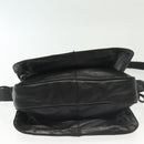 LOEWE Anagram Shoulder Bag Leather Black Gold Auth 141825-5