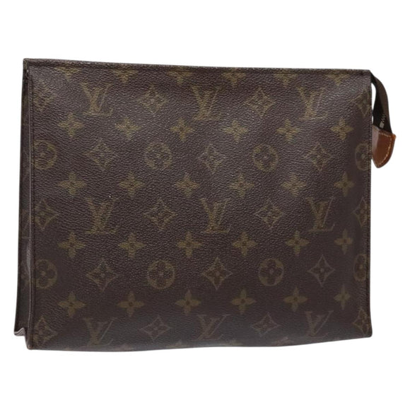 LOUIS VUITTON Monogram Poche Toilette 26 Pouch M47542 LV Auth 141832