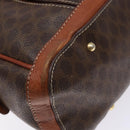 CELINE Macadam Canvas Hand Bag PVC Leather Brown Gold Auth 141839-14