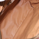 CELINE Macadam Canvas Hand Bag PVC Leather Brown Gold Auth 141839-10