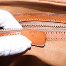 CELINE Macadam Canvas Hand Bag PVC Leather Brown Gold Auth 141839-12