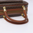 CELINE Macadam Canvas Hand Bag PVC Leather Brown Gold Auth 141839-7