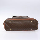 CELINE Macadam Canvas Hand Bag PVC Leather Brown Gold Auth 141839-5