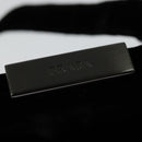 PRADA Hand Bag Velor Black Silver Auth 141854-10