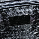 PRADA Hand Bag Velor Black Silver Auth 141854-17