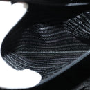 PRADA Hand Bag Velor Black Silver Auth 141854-20